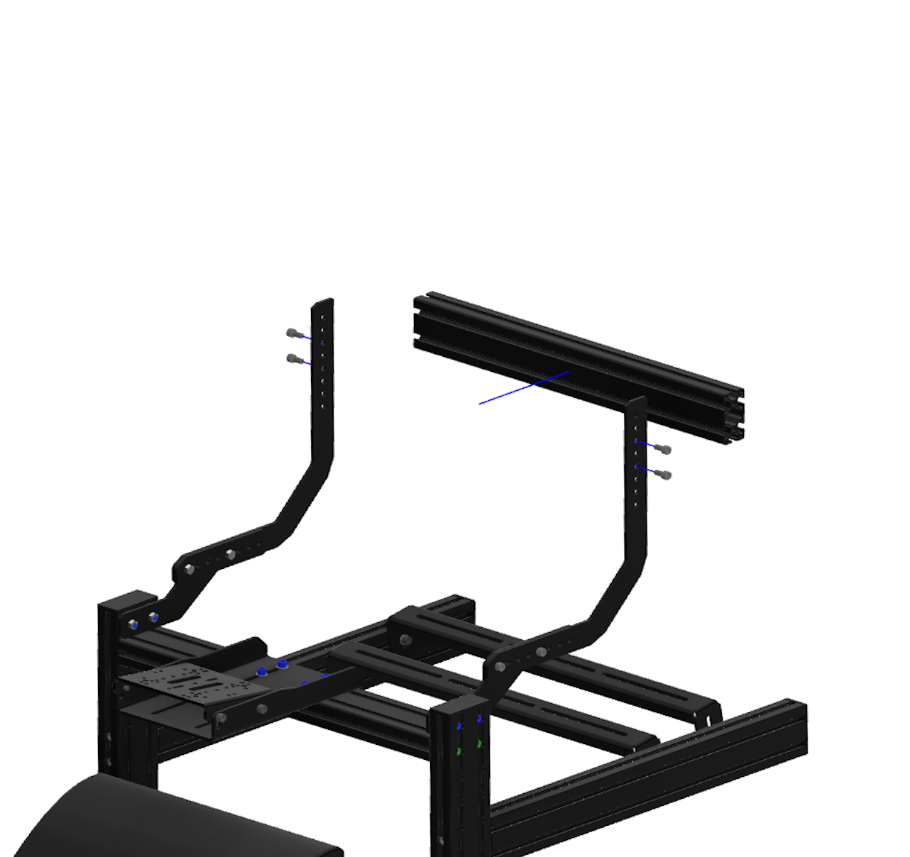 Step 11 – Fine-tune monitor height and alignment on Apex cockpit
