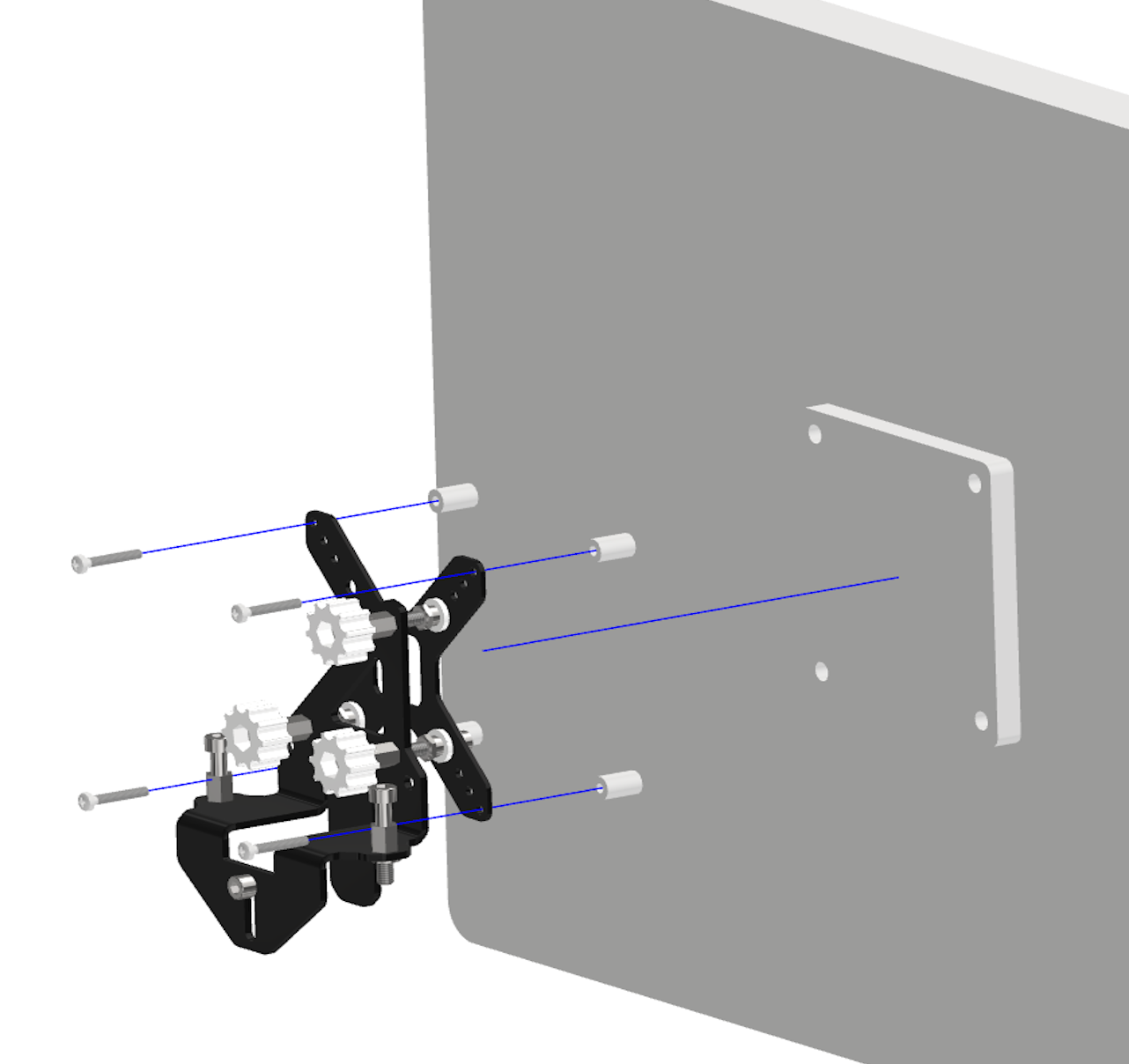 Step 12 – Attach adjustable VESA kit adaptor to monitor stand
