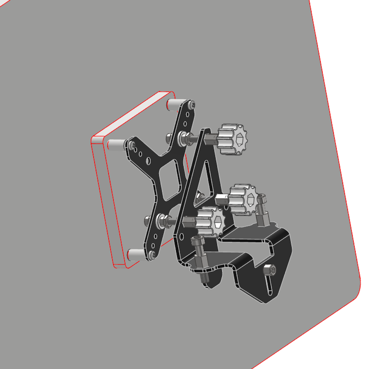 Step 12b – Tighten screws and spacers for VESA adaptor installation
