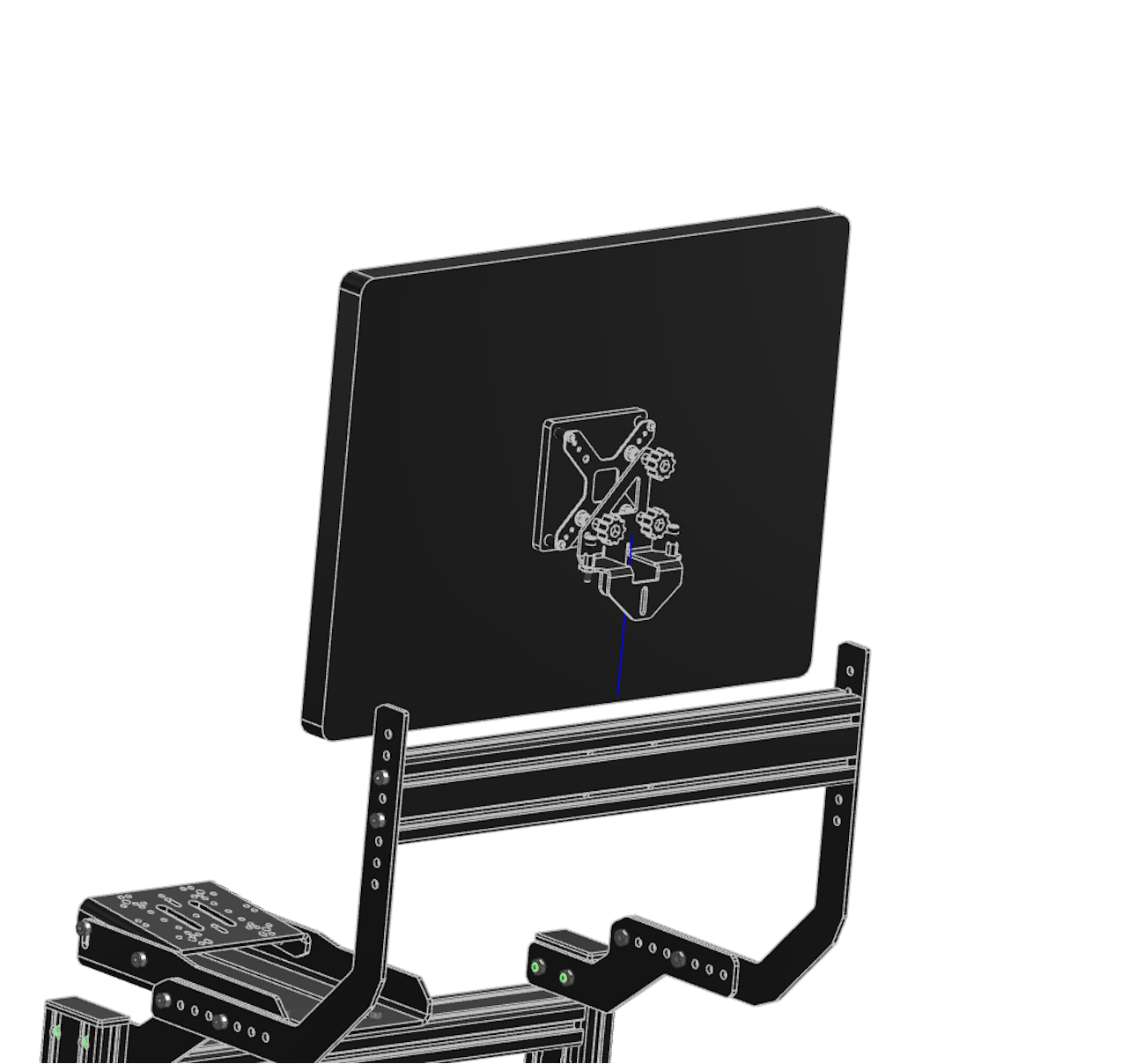 Step 13 – Mount monitor to Simforge Apex cockpit using VESA adaptor kit