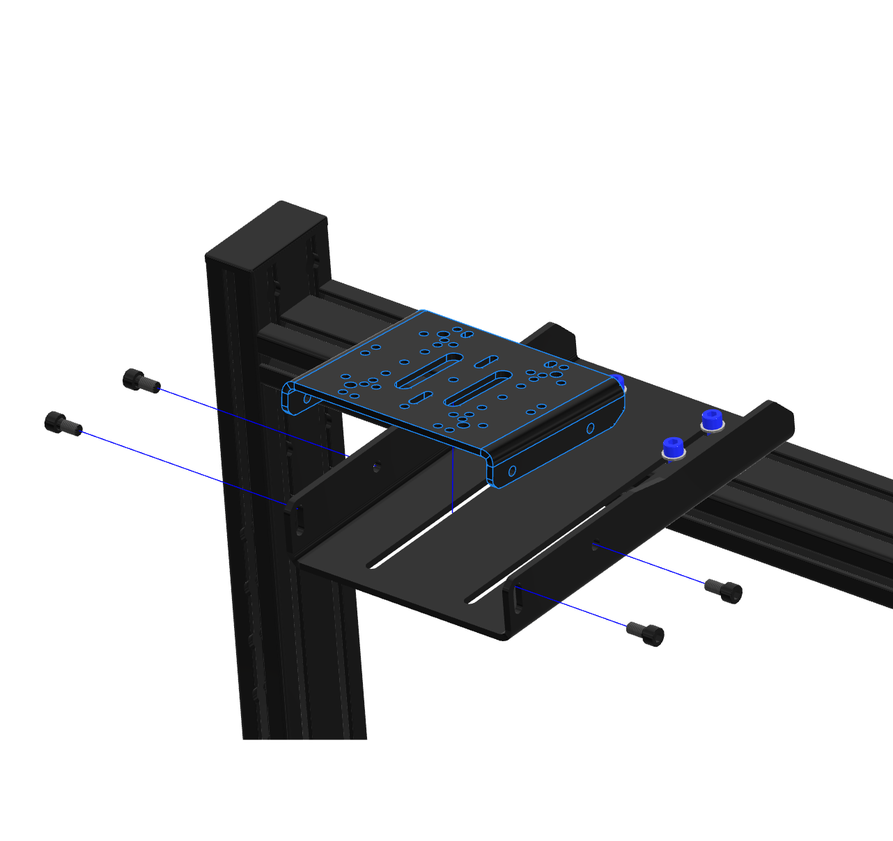 Step 5 – Secure universal wheelbase mount for direct-drive wheelbases