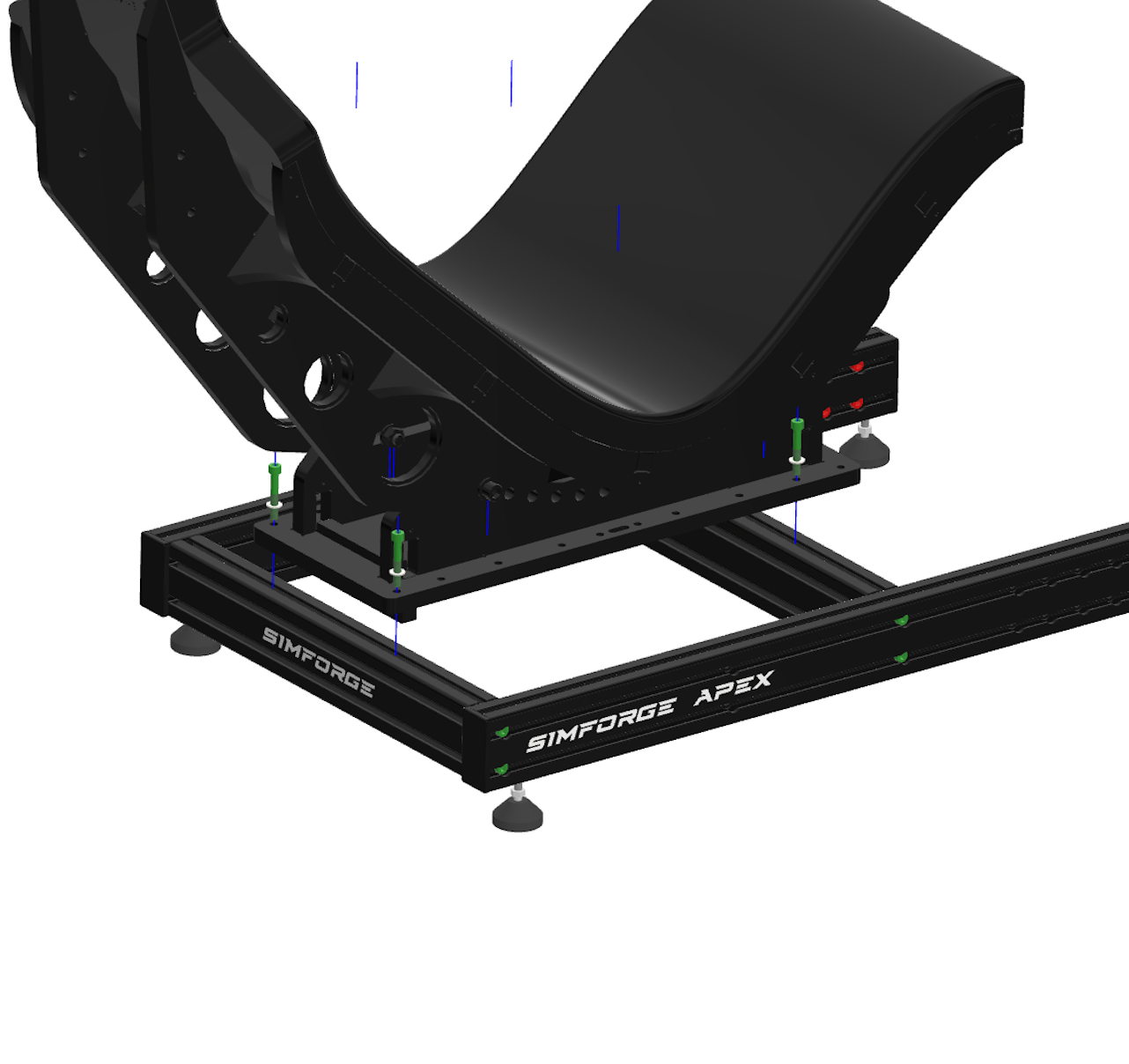 Step 6 – Install Simforge Apex racing seat on cockpit frame