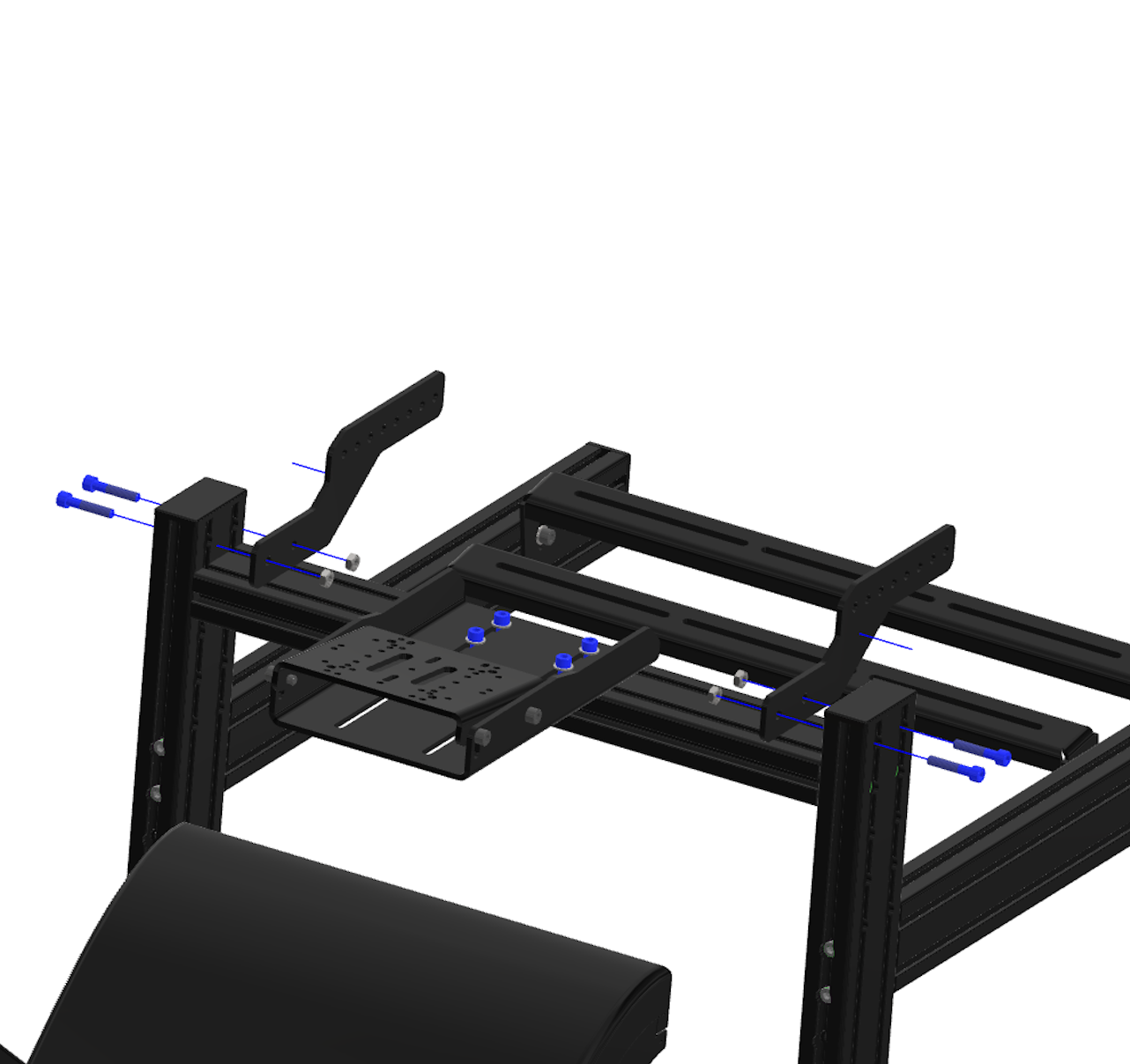 Step 9b – Attach rear mounting brackets for single monitor setup