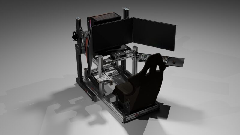 Racing Simulator Cockpit with Fiber Glass Seat