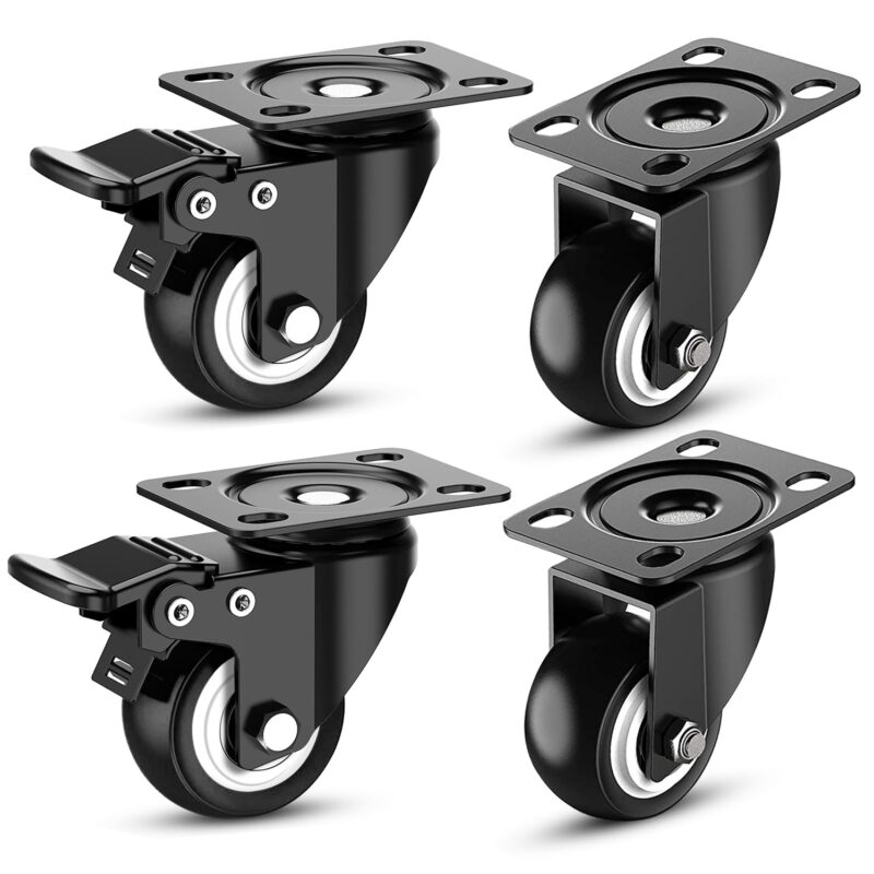 Lockable Castor Wheels for Sim Racing Cockpit