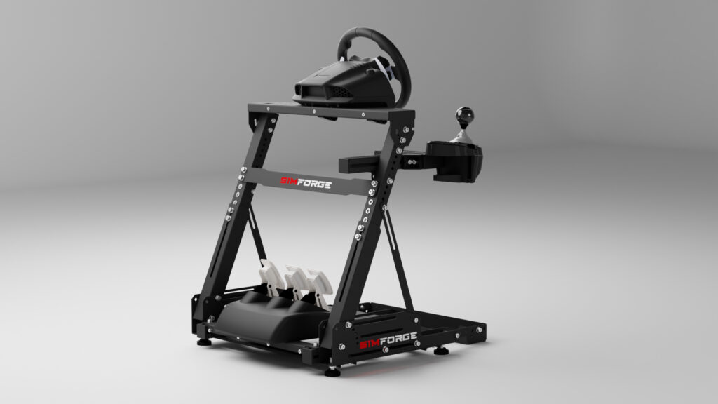 Sim Racing Wheelstand with Logitech G29 and Shifter