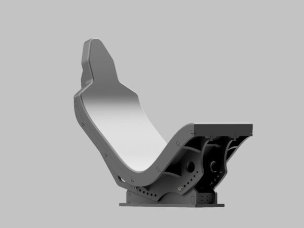 Simforge Apex F1 Seat ISO view – ergonomic sim racing seat for cockpits