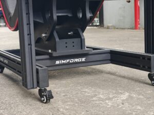 Apex sim racing seat with center‑aligned mounting for Formula 1 simulator