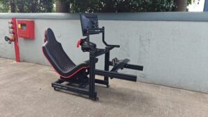 F1 simulator pedal deck adjustable from minus 30 to plus 30 degrees