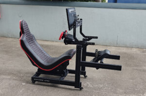 Logitech G29 with F1 wheel mod installed on Simforge Apex cockpit