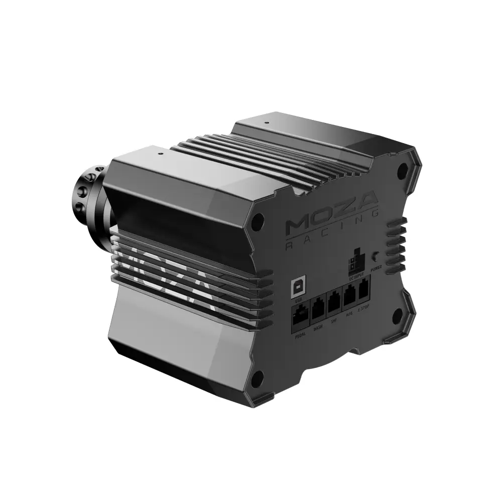 MOZA Racing R9 V3 wheelbase mounted on sim racing cockpit