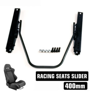 Racing seat mount slider for sim racing cockpits and motorsport seats with adjustable sliding rails