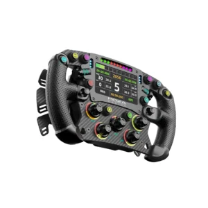 Moza Racing Wheel | FSR formula wheel in a racing simulator.