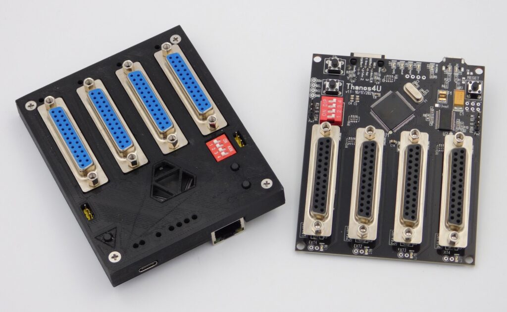 Thanos4U motion controller used for 3DOF and 4DOF simulator setups with native SimHub support.